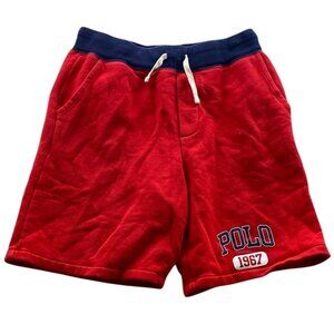 Polo Ralph Lauren Boys Shorts Large 14-16 Casual Athletic 1967 Red Pull On